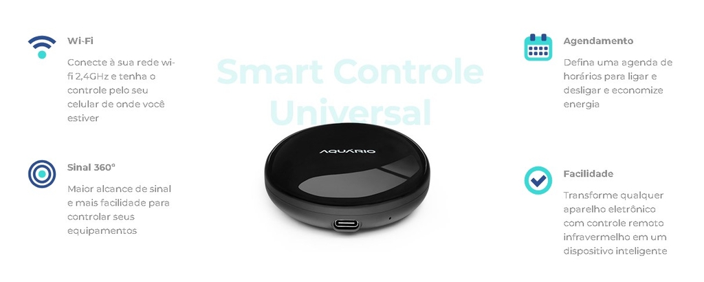 Smart controle da Aquário para conectar ao assistente virtual inteligente